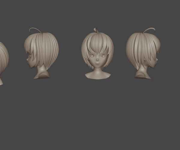 ArtStation - Hair Pack (10 models) | Game Assets