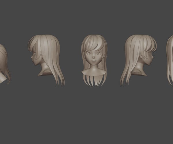 ArtStation - Hair Pack (10 models) | Game Assets