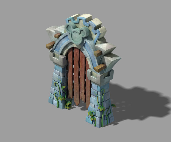 ArtStation - Cartoon - City - City Gate 03 | Game Assets