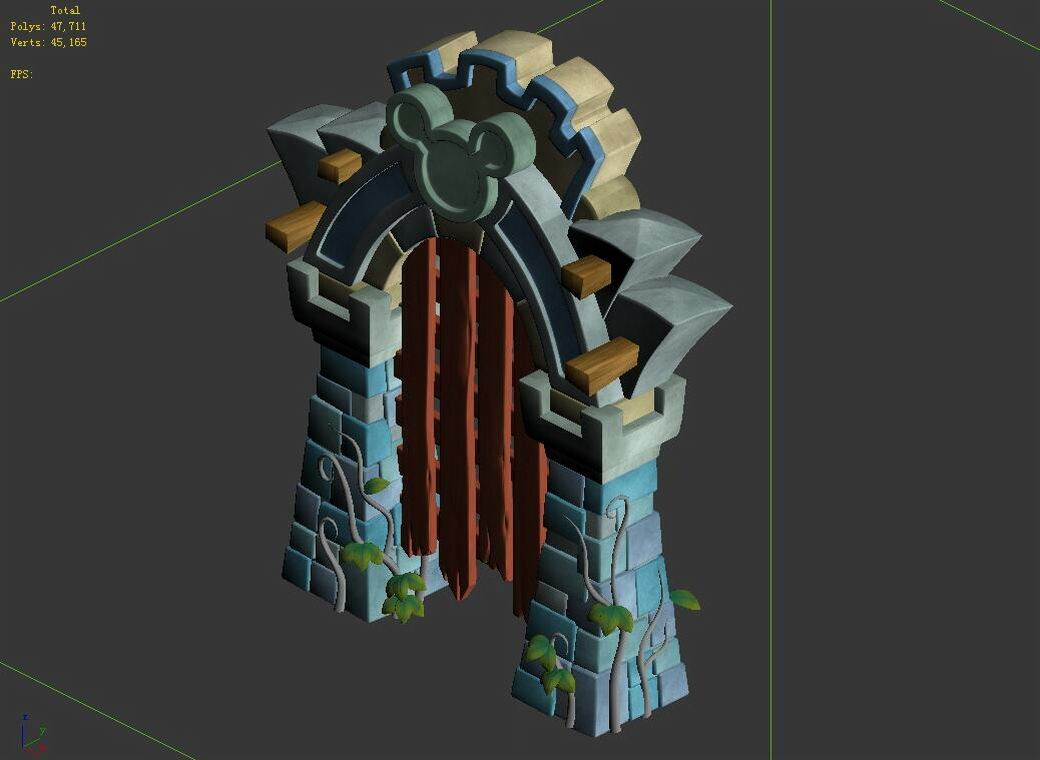 ArtStation - Cartoon - City - City Gate 03 | Game Assets