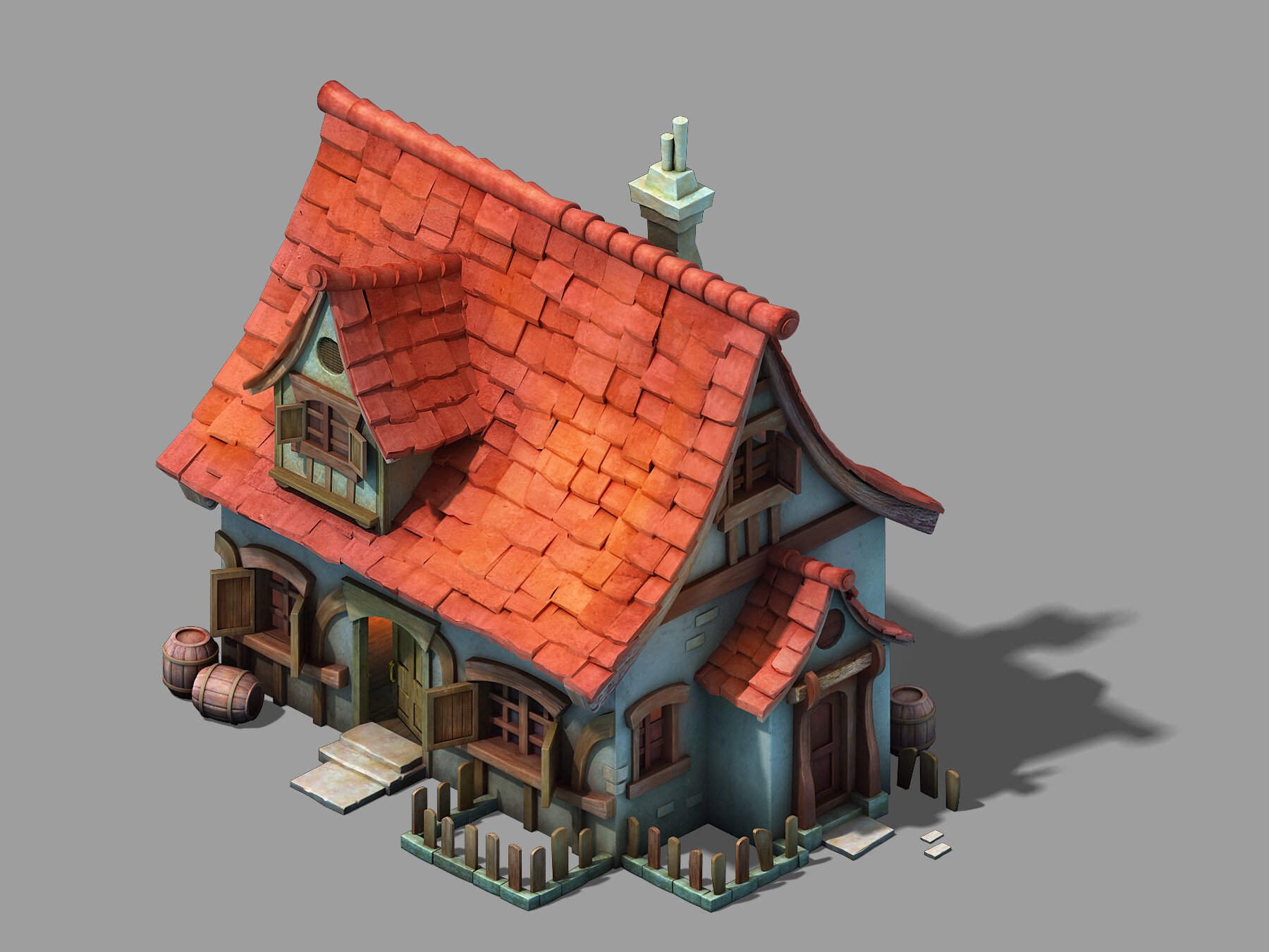 ArtStation - Cartoon - House 02 | Game Assets