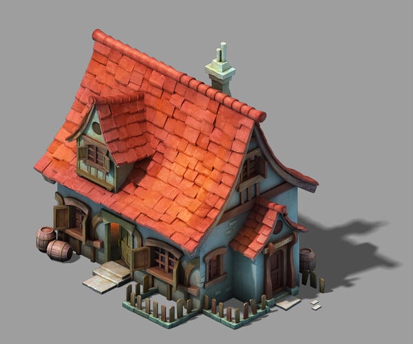 ArtStation - Cartoon - House 02 | Game Assets