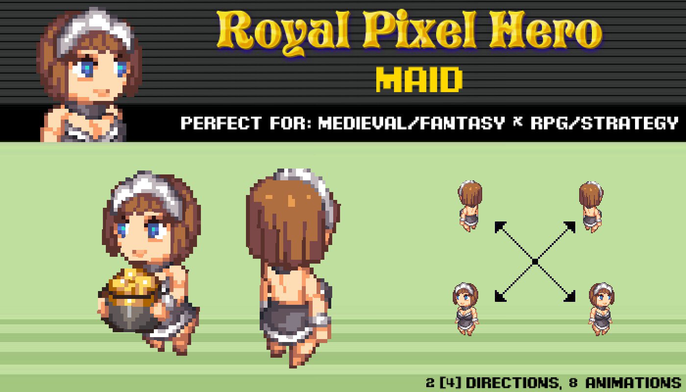 ArtStation - Pixel Art Chibi: Maid / Royal Pixel / Isometric ...