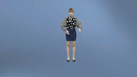 Oversized sweater and skirt set