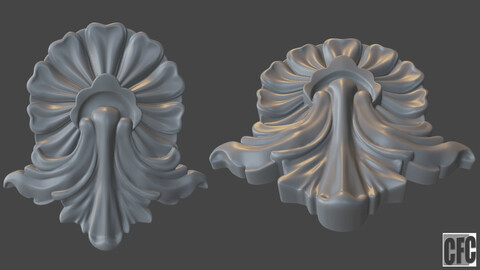 WoodCarving detail - 3d model for CNC - WoodCarvingCFC005