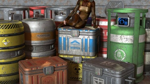 Sci Fi Freight Containers