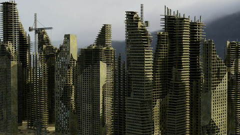 Ruined City Destroyed Cityscape Pack