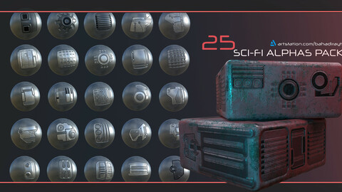 25 Sci-fi Alphas Pack