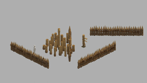 Wood Pile - Fence 03