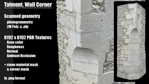 Talmont - Wall Corner A (Photogrammetry)