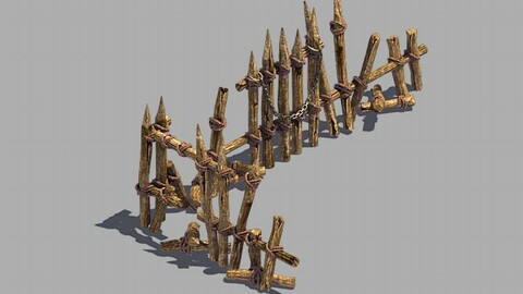 Broken - Wood Fence 03