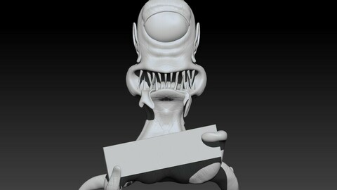 KANG - KODOS THE SIMPSONS 3D ART MODEL