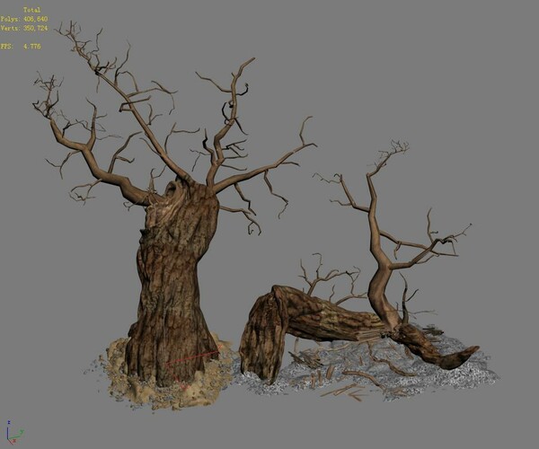 ArtStation - Barracks - desert Dead tree 01 | Game Assets