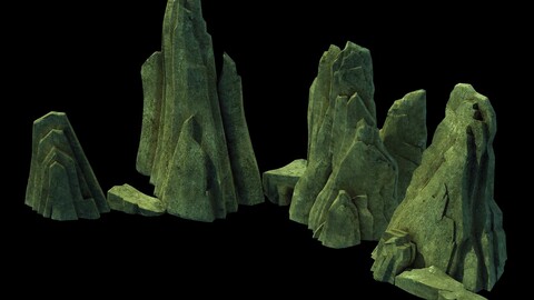 Game Model - Forest Model - Forest - Tree - Stone