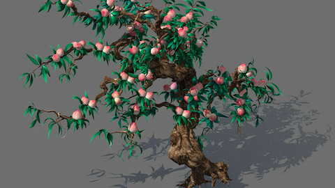 Game Model - Forest - Peach Tree 02