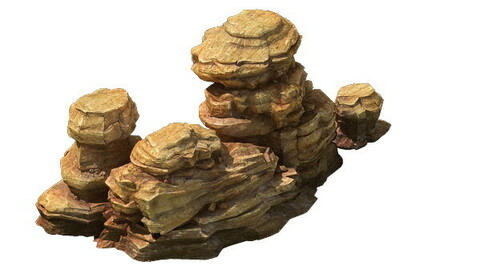 Game Model - Desert Gobi - Wind Stone 05