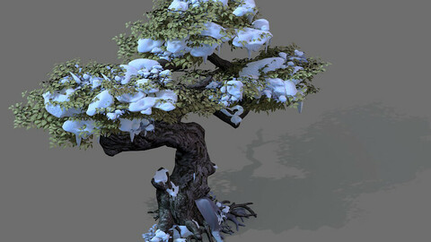 Game Models - Snow - Trees 01