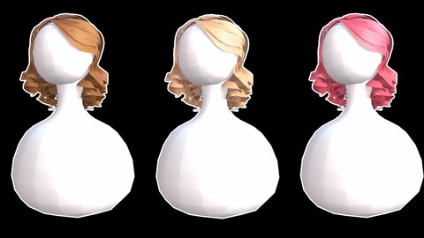 cute curly bob cut in 6 colors