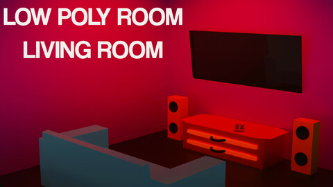 Low Poly Room [ Living Room ]