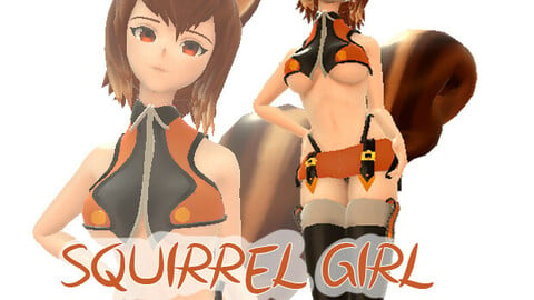 squirrel girl (GAME READY VRC + VRM + FBX)