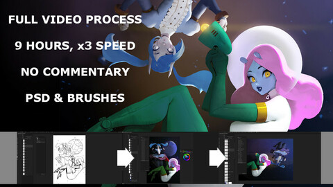 Girls in Space full video process 3x time speed, 9 hours