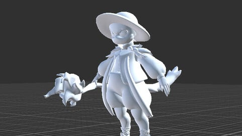 Mage with Rig and Animation