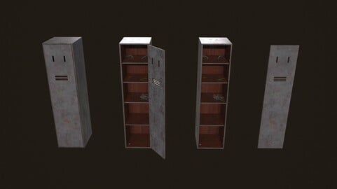 Locker Dirty - Door Animated - Low Poly - [FREE]