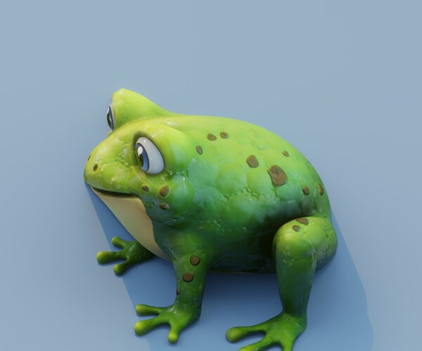 ArtStation - Cartoon Frog 3D Model | Game Assets