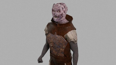 Orc Animated compatible with Mixamo - Low-poly 3D model