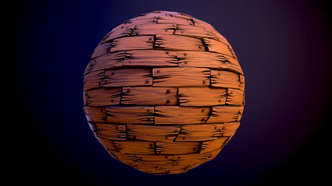 Stylized wood planks smart substance material