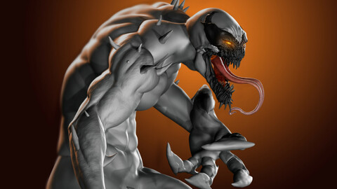 Full  Anti-Venom ZBrush Sculpting Process Video