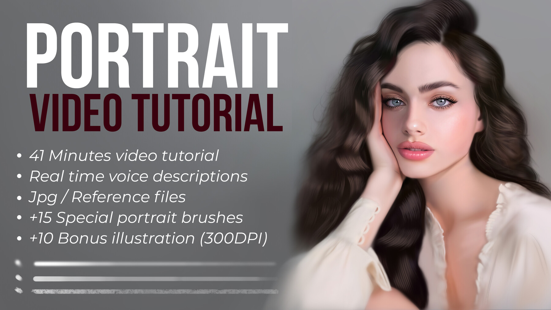 Artstation - Portrait Painting In Photoshop Video Tutorial 