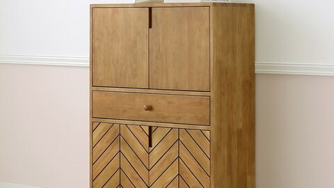 baum wood storage cabinet