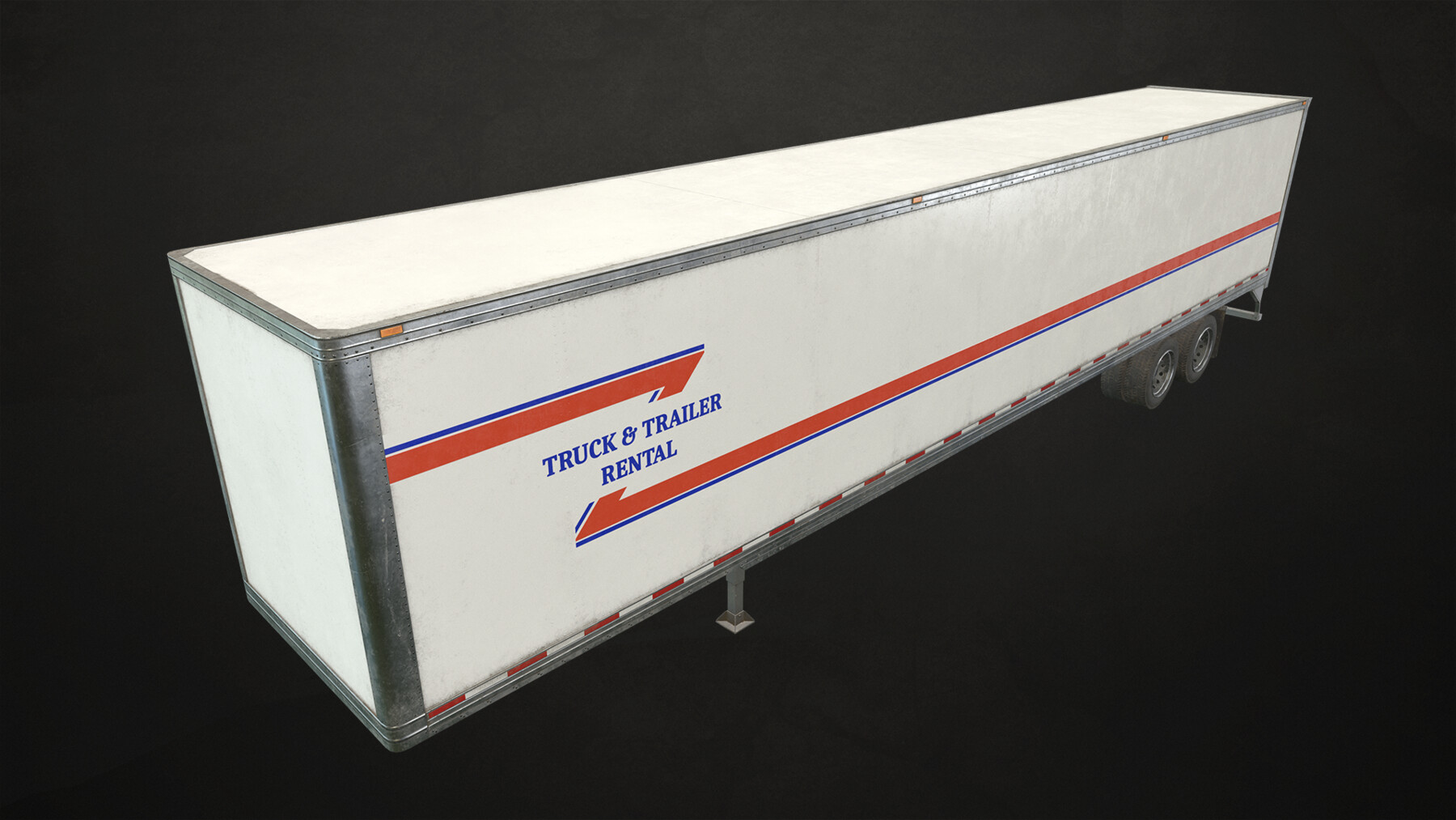 ArtStation Dry Van Trailer Low Poly Game Assets