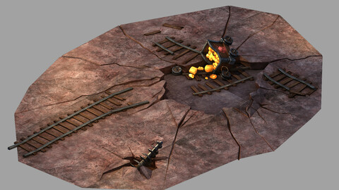 Blacklight Mine - Broken Minecart