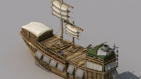 Traffic - Large wooden boat 2702