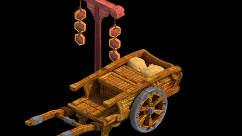 Traffic - Wooden Pushcart