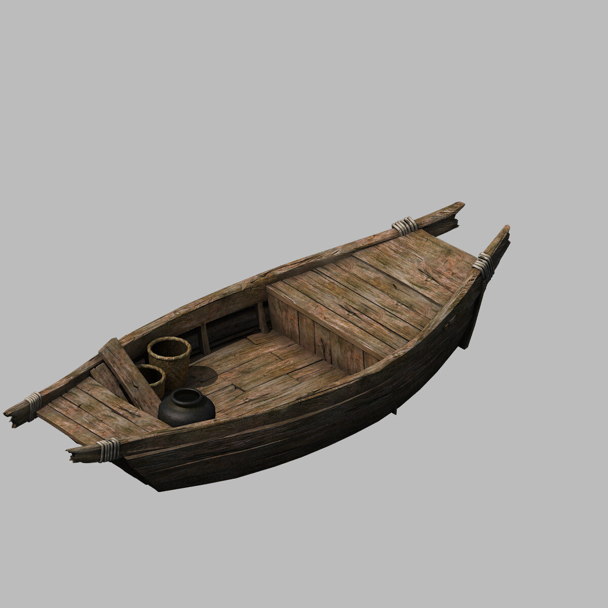 ArtStation - Traffic - Small wooden boat 02