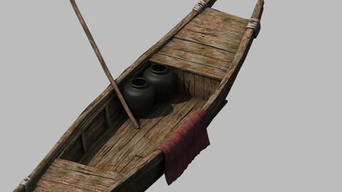 Traffic - Small wooden boat 08