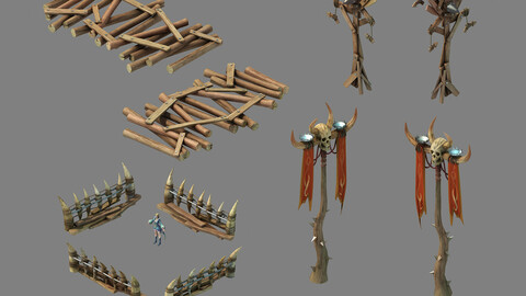 Nagisen Grassland - Wooden Bridge - Fence - Flag