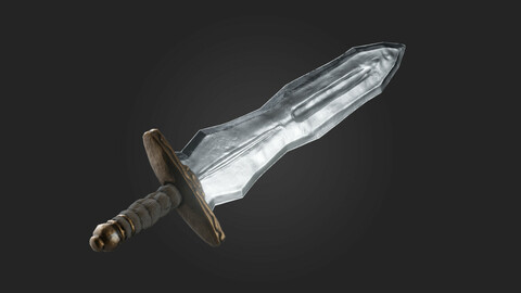 One-handed sword. Bronze handle. Steel blade. Game ready