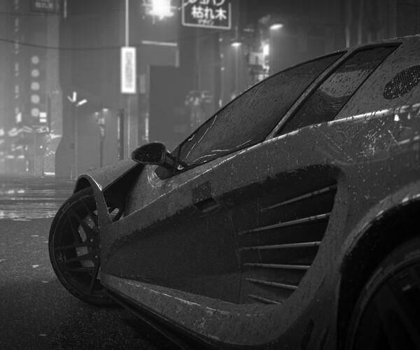 ArtStation Cyberpunk car concept Game Assets