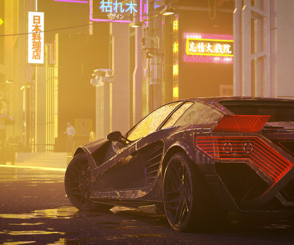 ArtStation - Cyberpunk car concept | Game Assets