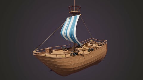 Stylized Ship and Props