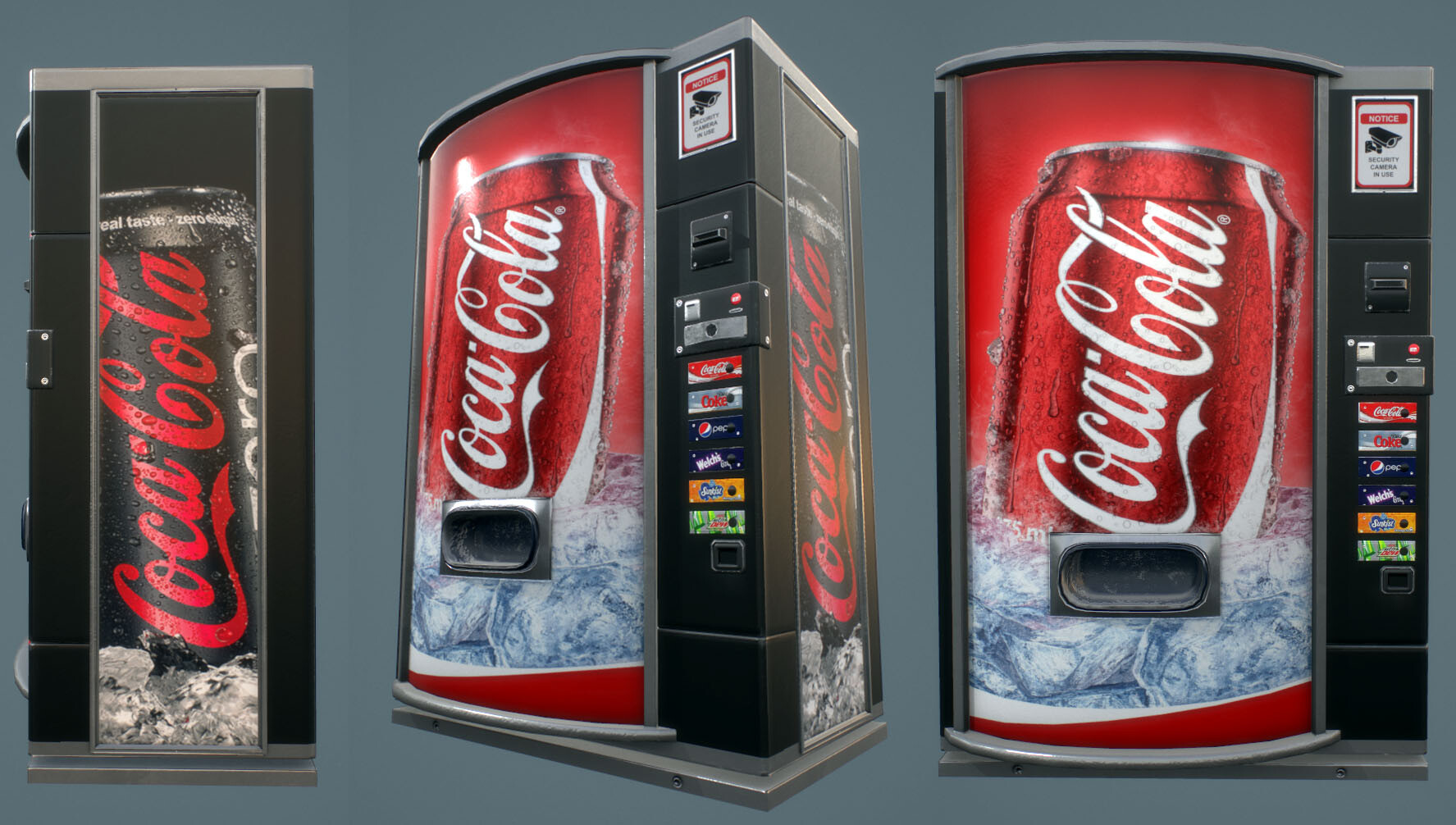 ArtStation - the vending machine - lowpoly game asset - 2k maps pbr ...
