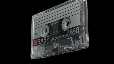 Audio Cassette Tape with Box 3D model