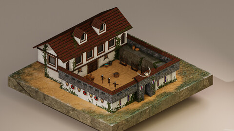 Warrior Barracks Level 10 3D Model