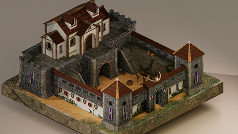 Warrior Barracks Level 15 3D Model