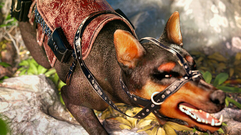 dForce Saddle for Daz Dog 8