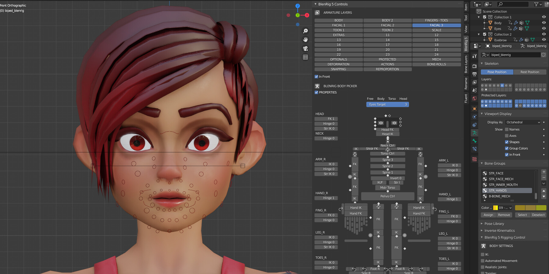 ArtStation - Rigged - Stylized Character Woman - Rinna - Blender ...